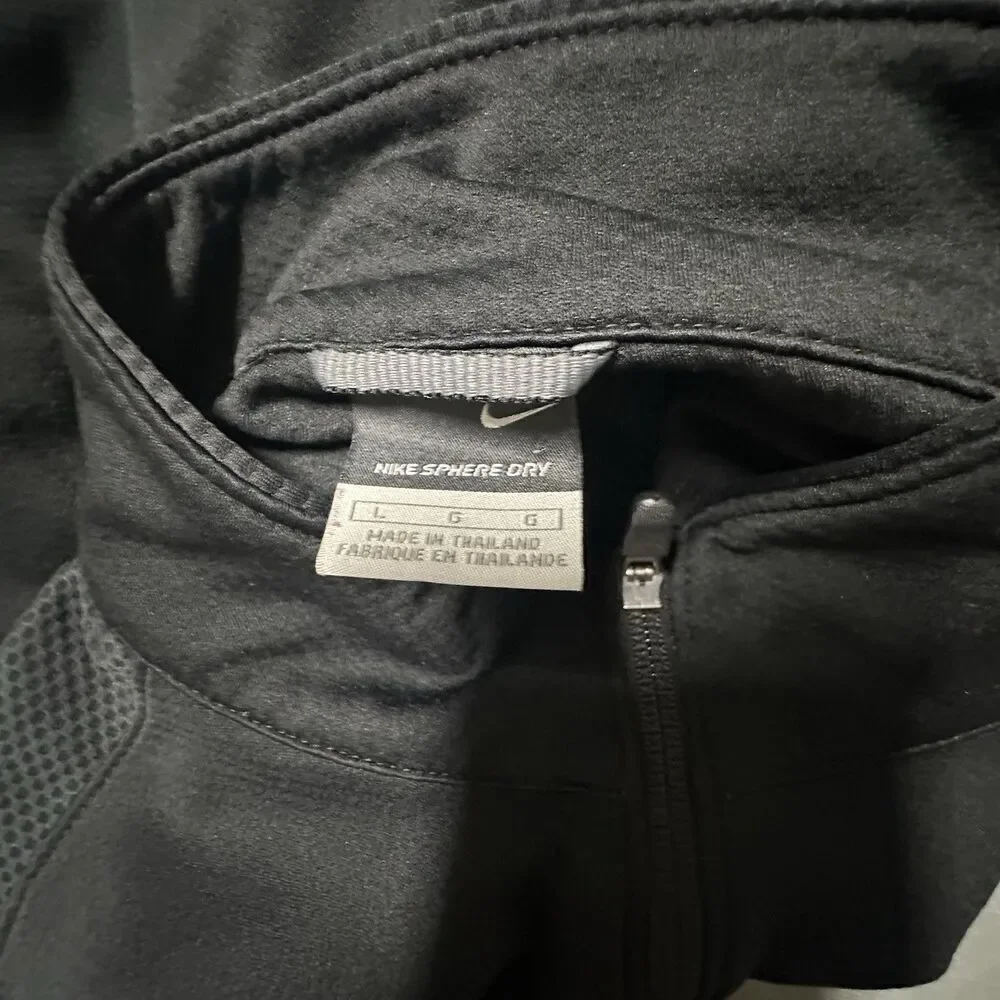 Nike Sphere Sweatshirt Womens Large Full Zip Black Athletic Lightweight Gym